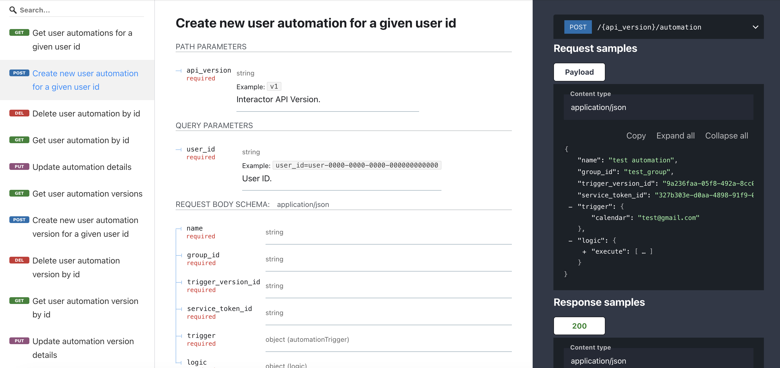 API Documentations